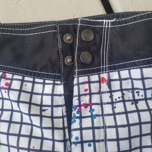 S mens splatter swimsuit w zipper pocket - Picture 4 of 15